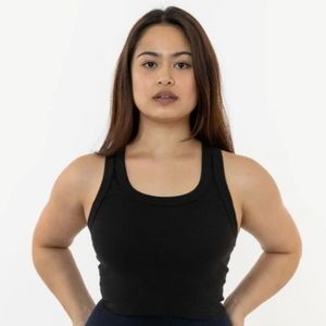 LA + IMAGE Crop Top Sports Bra & Bike Shorts L